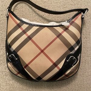 Burberry structured shoulder bag in large print